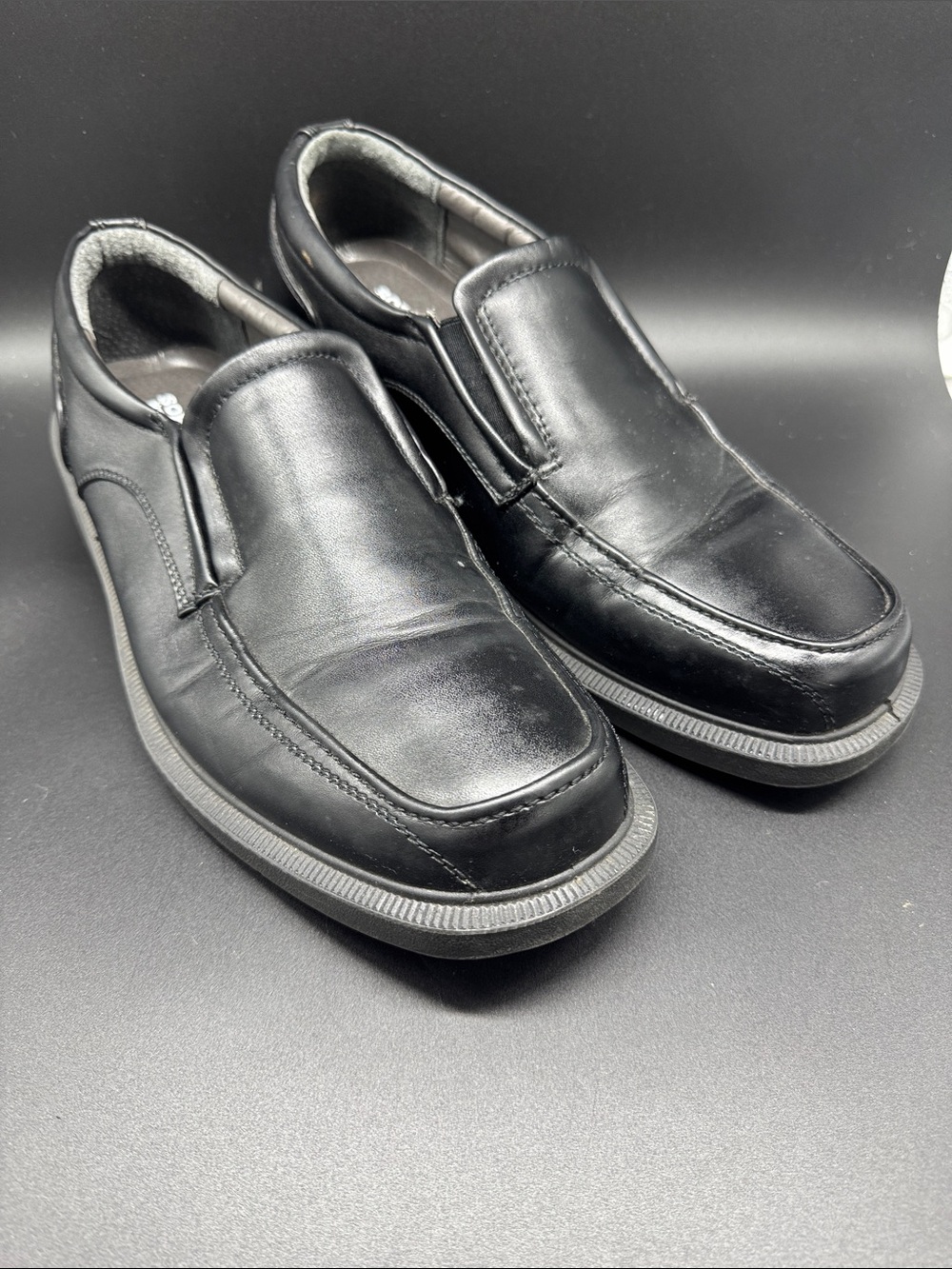Men's Soft Stags Black Slip-On Loafers — Comfort Casual Sz 11